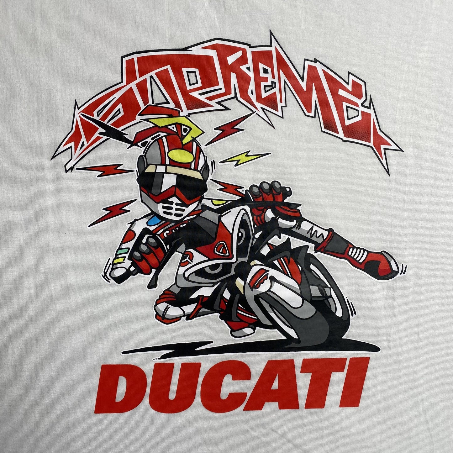 SUPREME DUCATI BIKE TEE WHITE