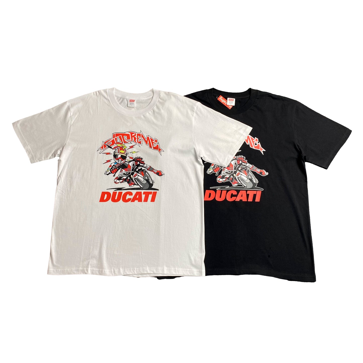 SUPREME DUCATI BIKE TEE WHITE