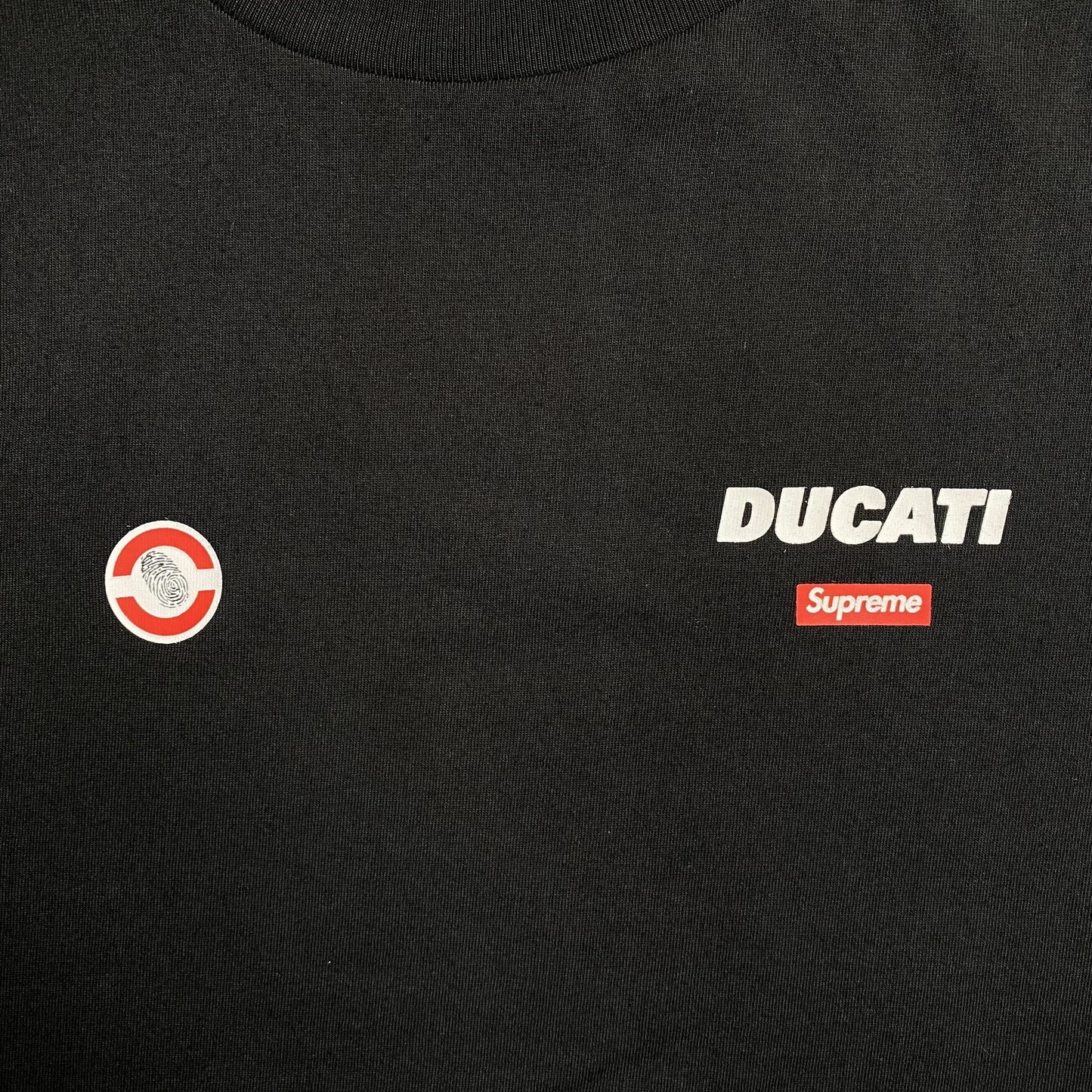 SUPREME DUCATI LOGO TEE BLACK