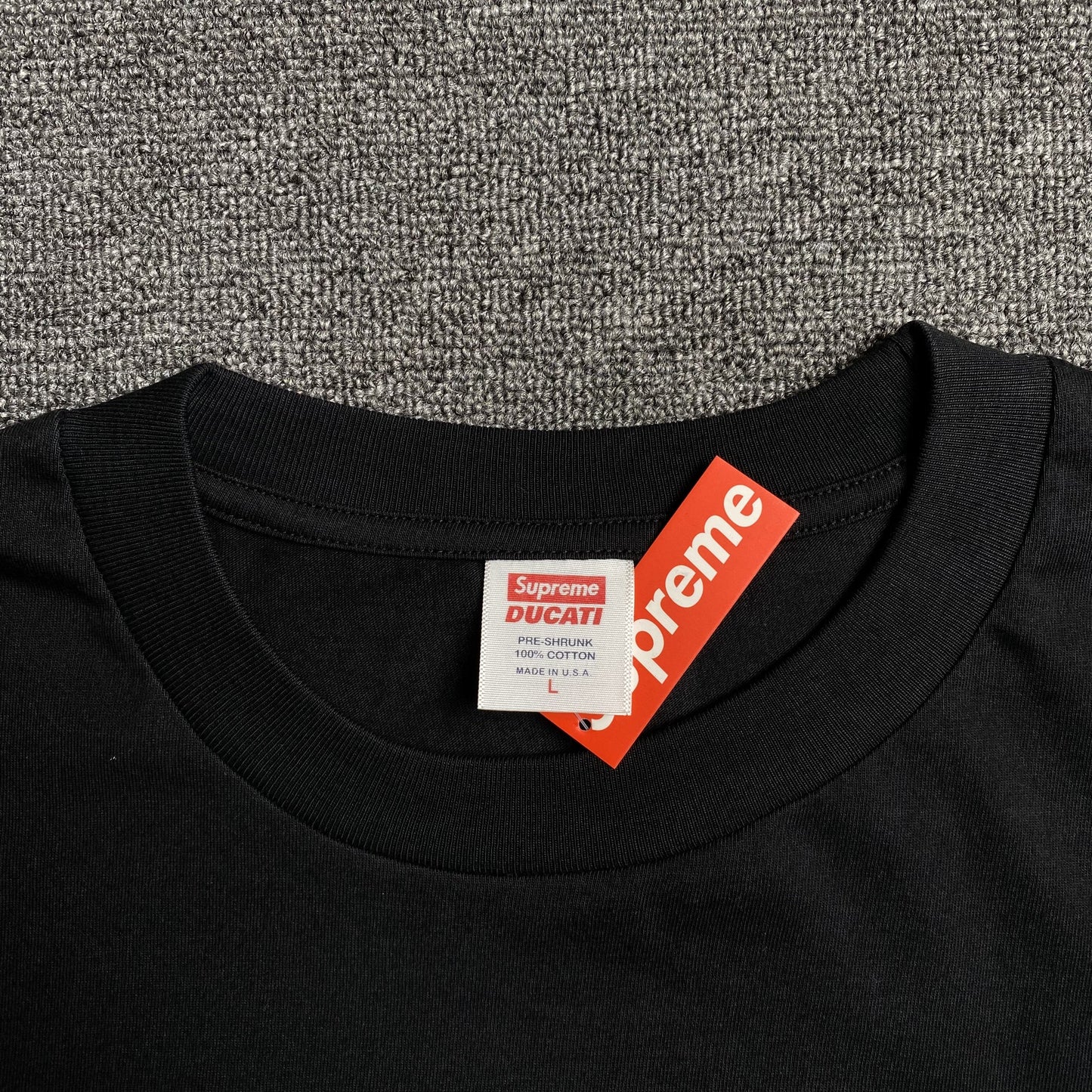 SUPREME DUCATI LOGO TEE BLACK
