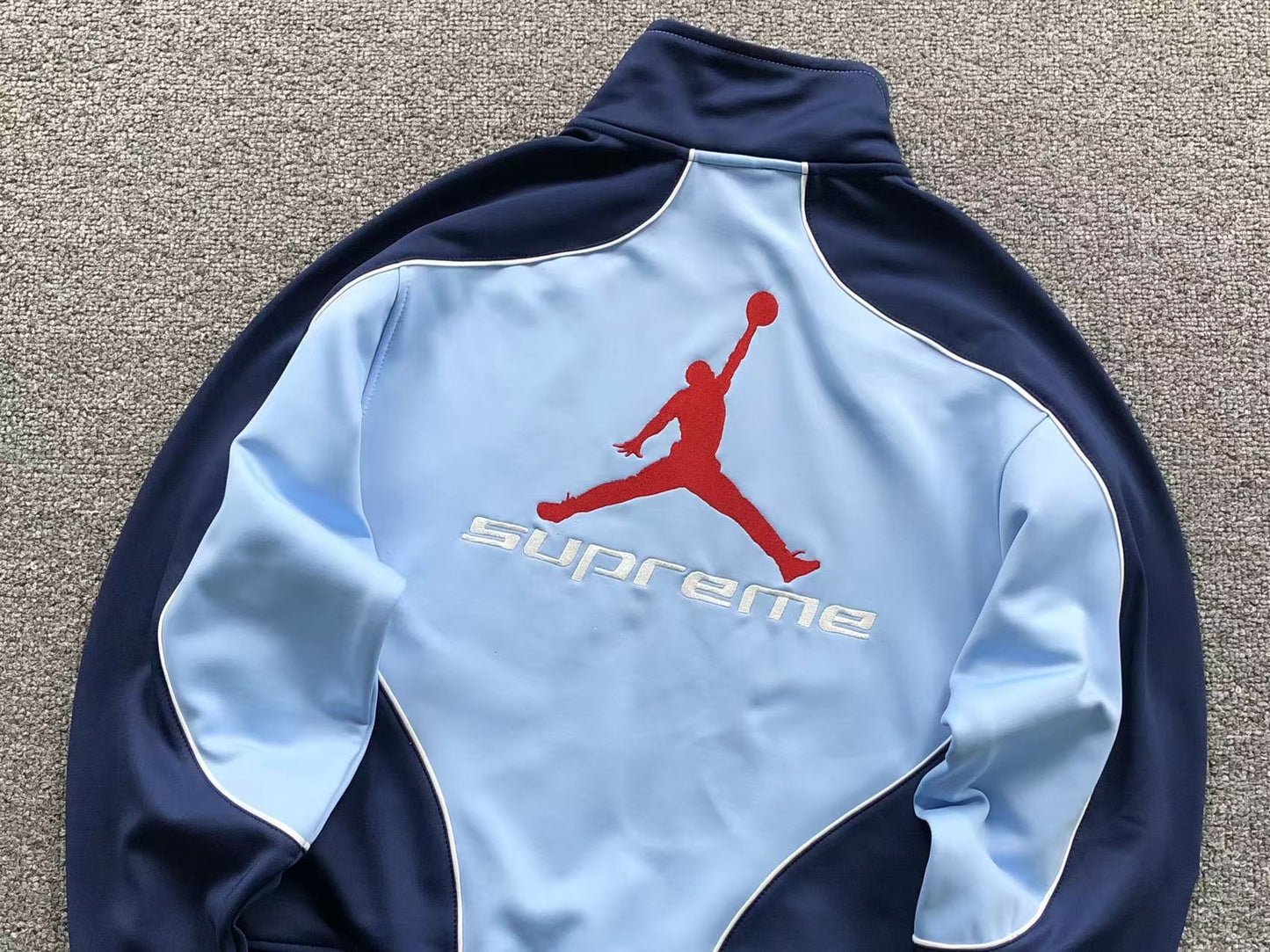 Supreme Jordan Tricot Track Jacket Light Blue