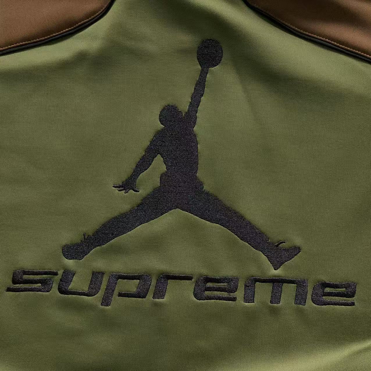 Supreme Jordan Tricot Track Jacket Olive