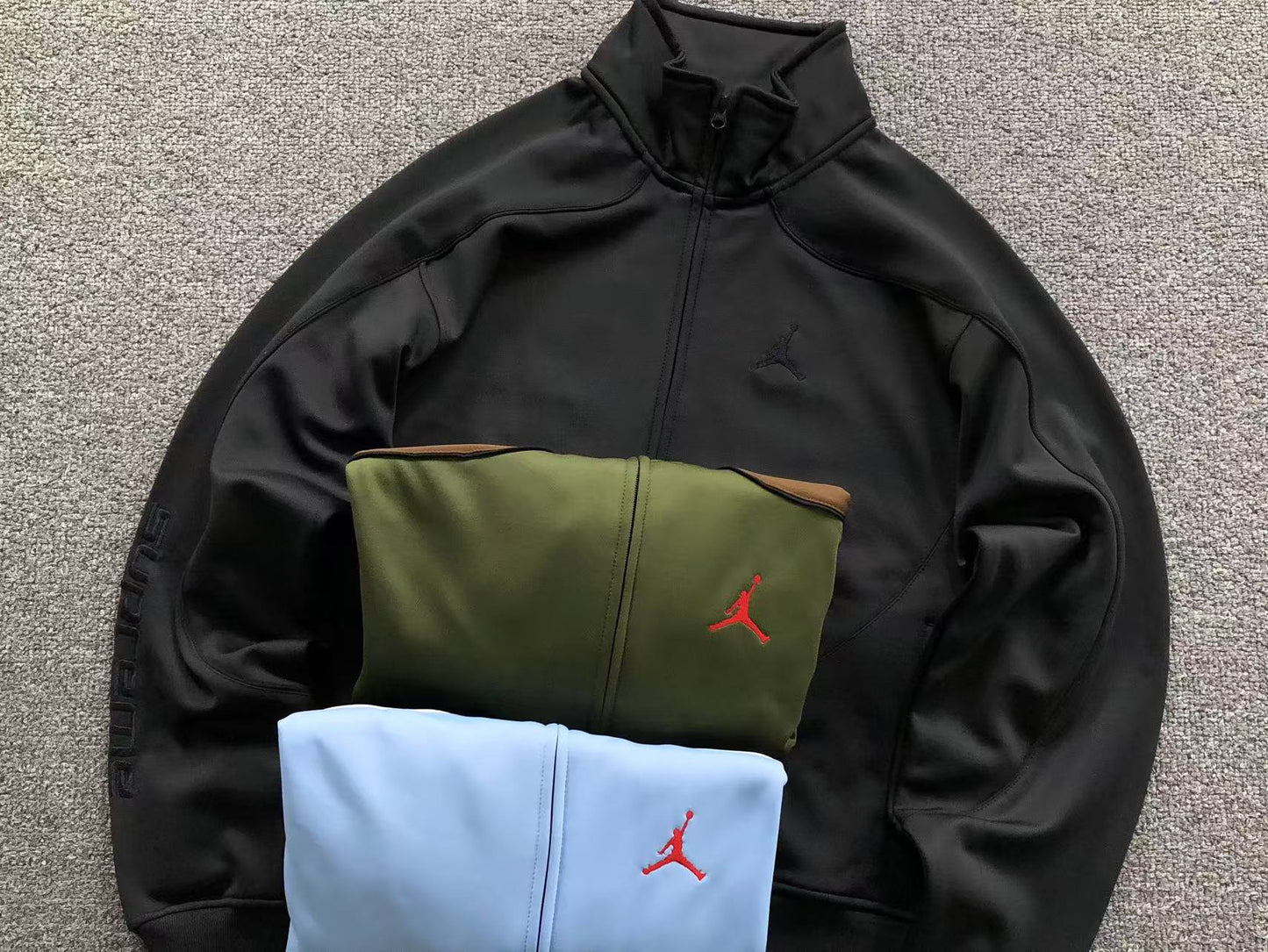 Supreme Jordan Tricot Track Jacket Olive