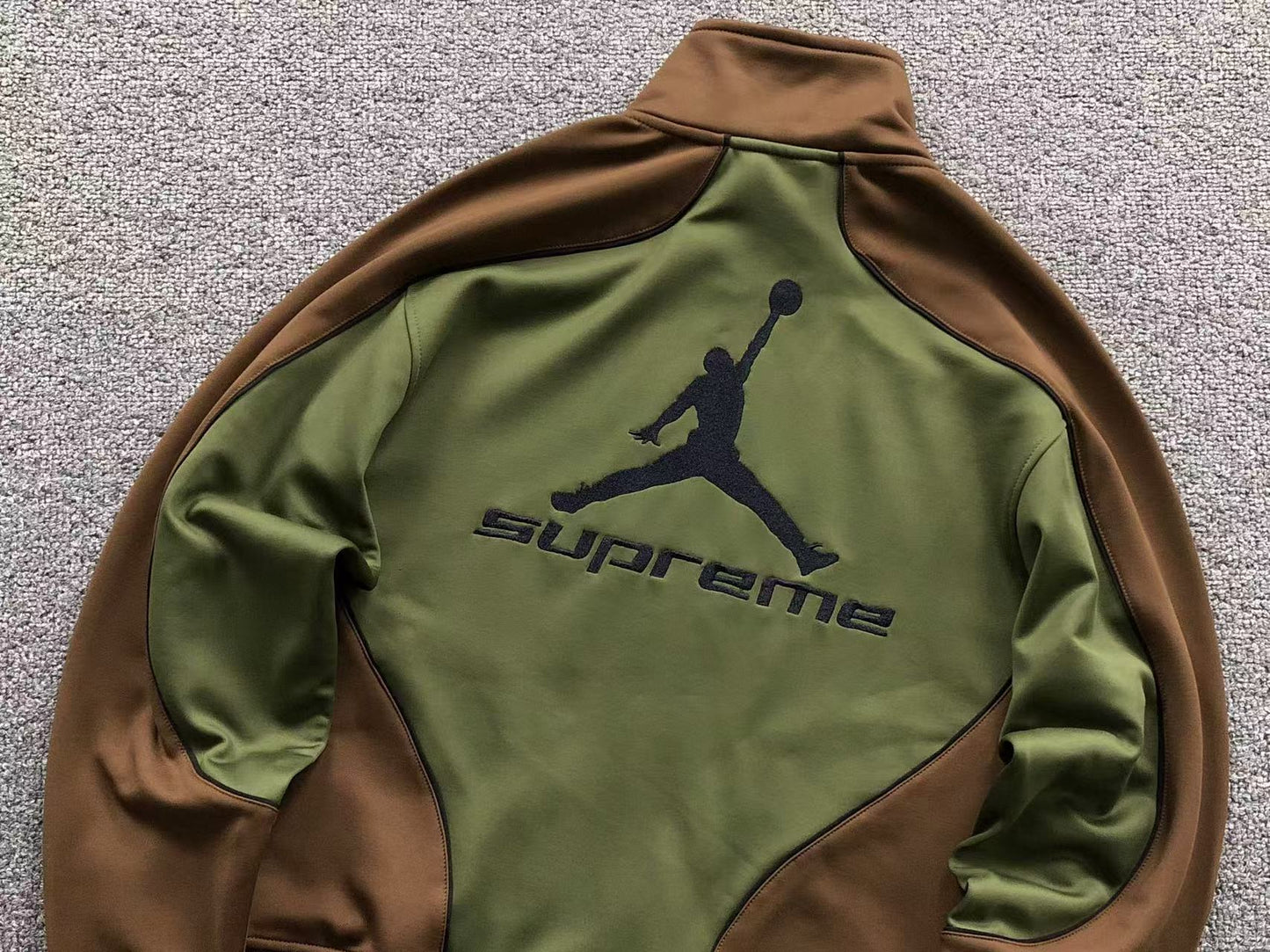 Supreme Jordan Tricot Track Jacket Olive