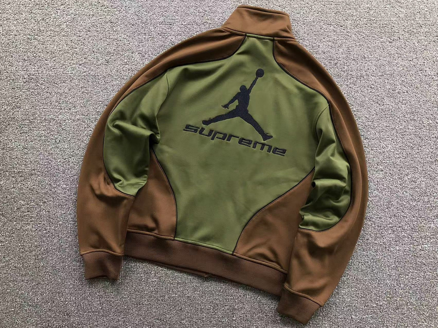 Supreme Jordan Tricot Track Jacket Olive
