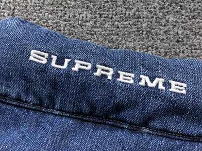 Supreme Nike Denim Puffer Vest Indigo