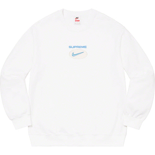SUPREME NIKE JEWEL CREWNECK WHITE