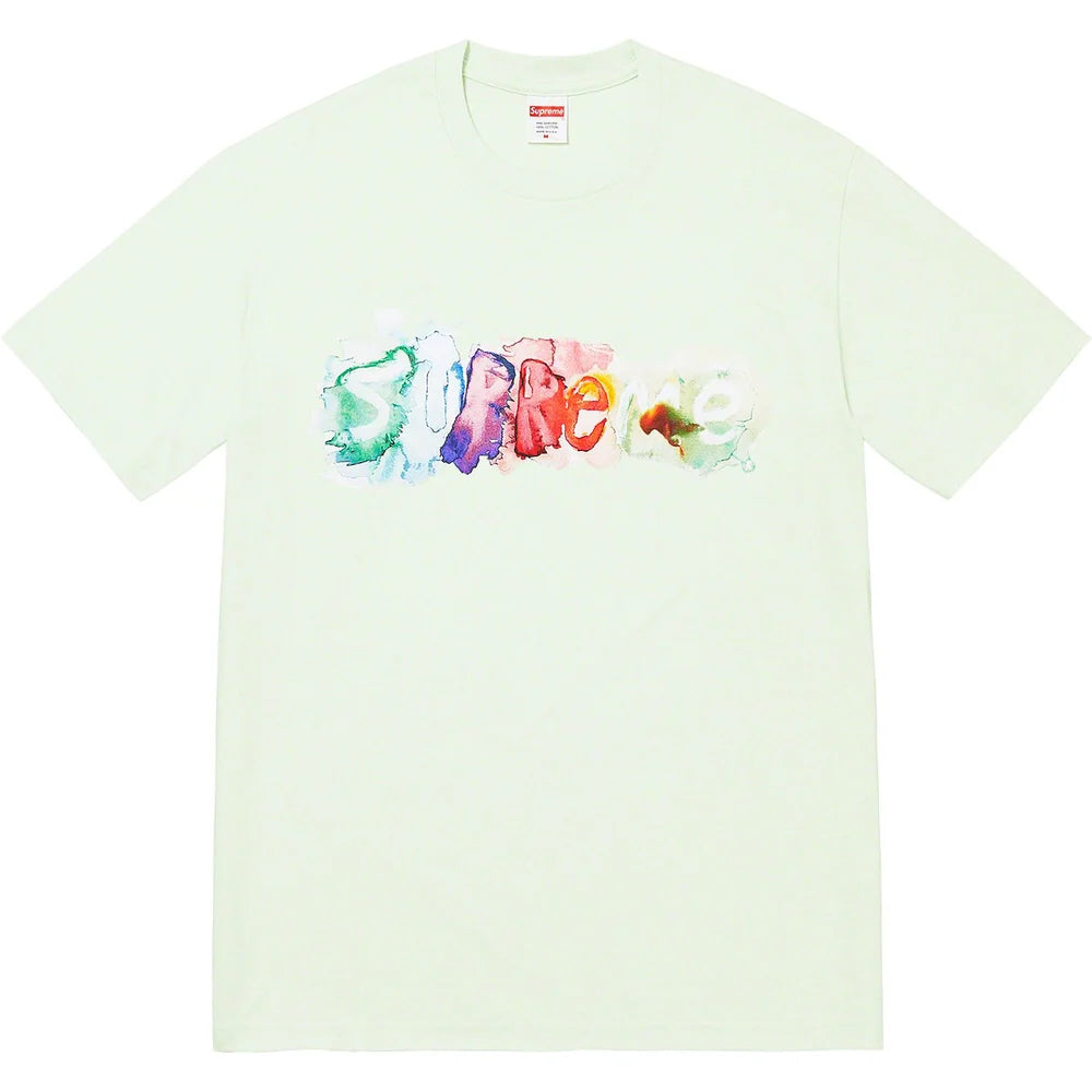 SUPREME WATERCOLOR TEE PALE GREEN