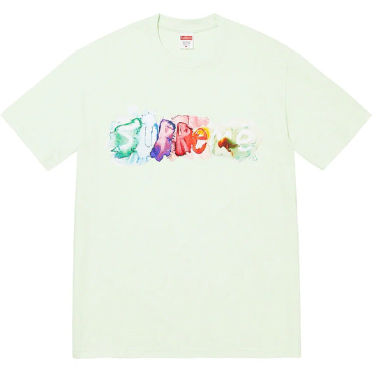 SUPREME WATERCOLOR TEE PALE GREEN