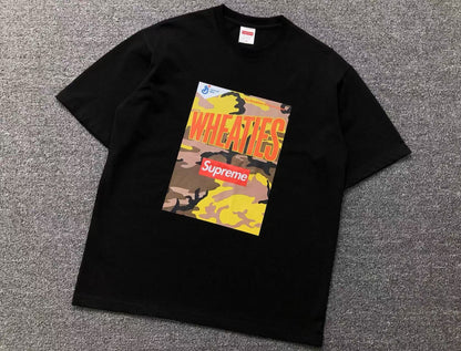 SUPREME WHEATIES TEE BLACK