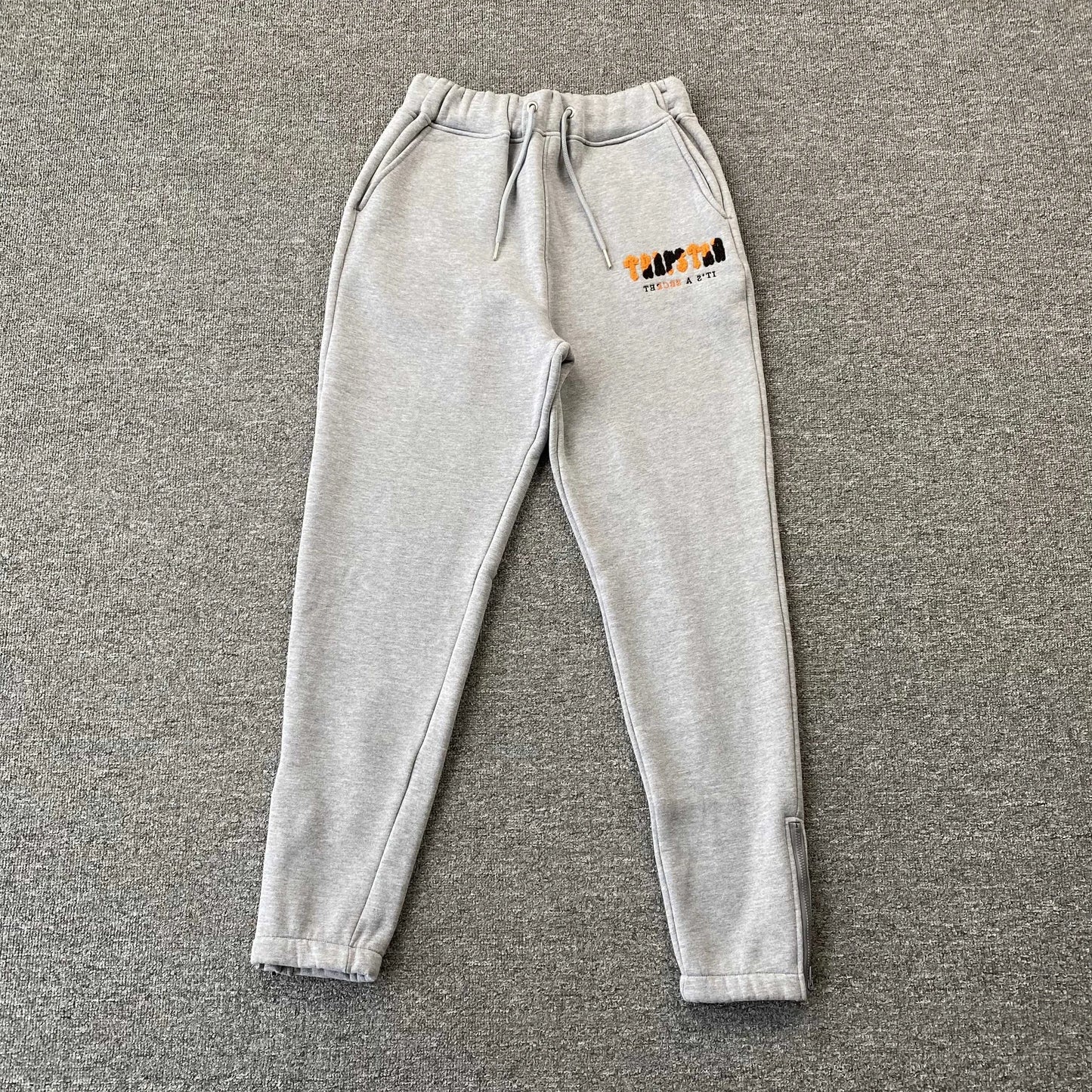 TRAPSTAR CHENILLE DECODED TRACKSUIT GREY ORANGE