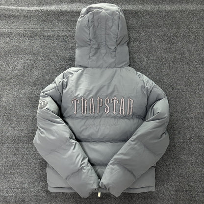 Trapstar Decoded Hooded 2.0 Puffer Jacket Grey