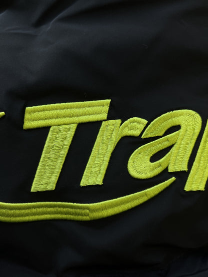 Trapstar Hyperdrive Detachable Hooded Puffer Jacket Black Lime