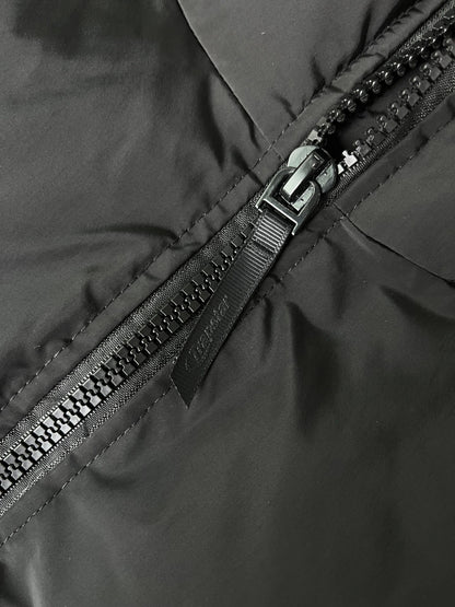 Trapstar Hyperdrive Detachable Hooded Puffer Jacket Triple Black