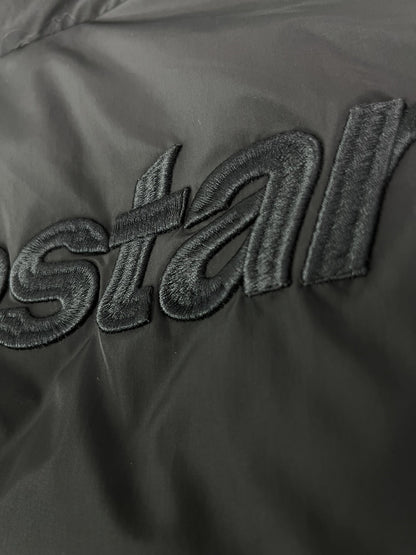 Trapstar Hyperdrive Detachable Hooded Puffer Jacket Triple Black
