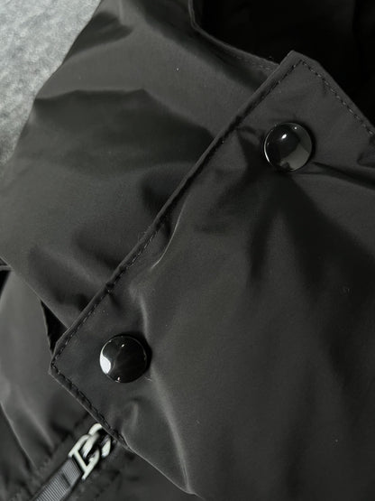 Trapstar Hyperdrive Detachable Hooded Puffer Jacket Triple Black