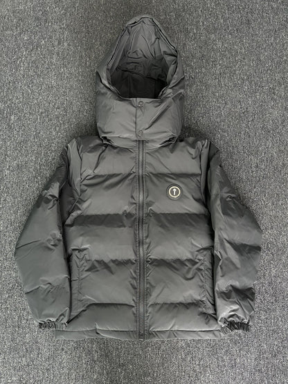 Trapstar Irongate Detachable Hooded Puffer Jacket Grey