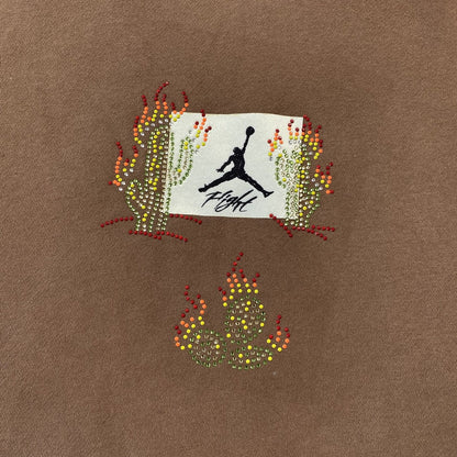 TRAVIS SCOTT X JORDAN FLIGHT GRAPHIC HOODIE BROWN